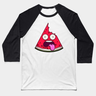 Eaten Piece Of Watermelon Cartoon Baseball T-Shirt